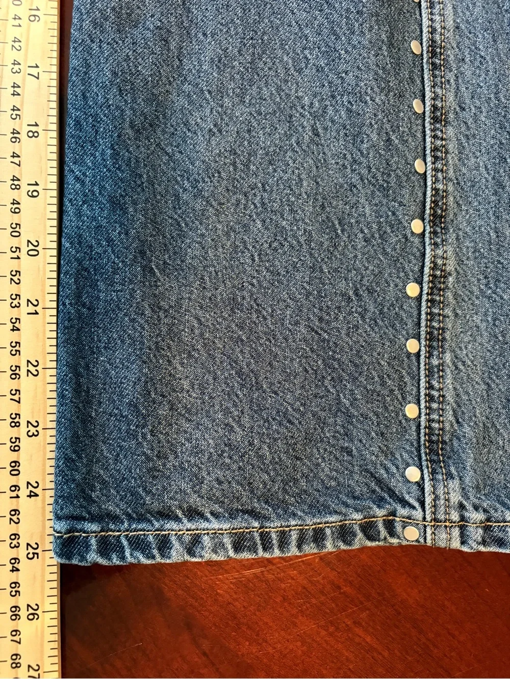 KatieJ NYC Girls 10 Metal Stud Accent Wide Leg Straight Jeans Y2K Streewear